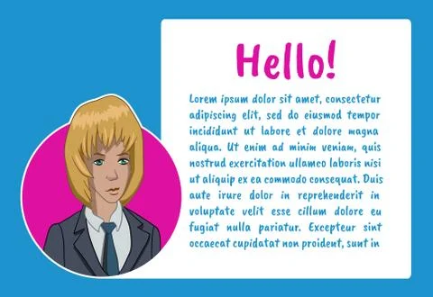 Vector illustration character with bubble talk Stock Illustration