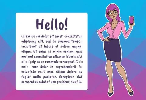 Vector illustration character with bubble talk Stock Illustration