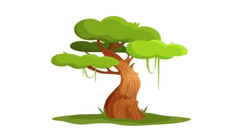 Vector illustration character tree. Stock Illustration