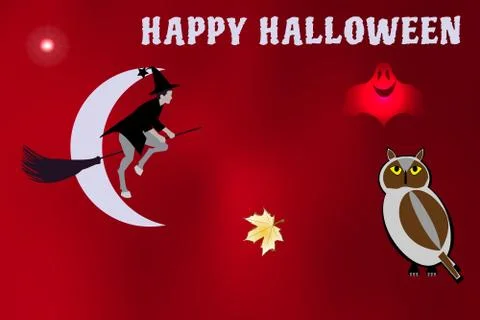 Vector illustration of characters and objects to have a party on Halloween Illustrazione stock