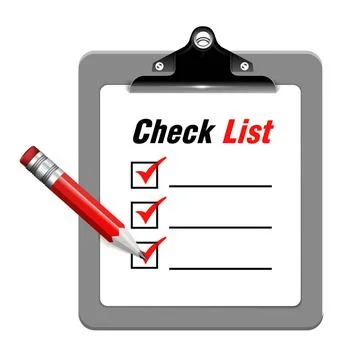 Vector illustration of check list Vector illustration of clipboard with pe... Stock Photos