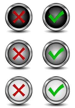 Vector illustration of check mark buttons Vector illustration of check mar... Stock Photos