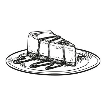 Vector illustration of cheesecake Illustrazione stock