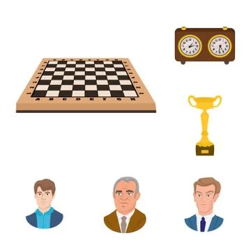 Vector illustration of chess and game icon. Collection of chess and strategy Illustrazione stock