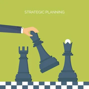 Vector illustration. Chess. Management achievements. Smart solutions business 스톡 일러스트