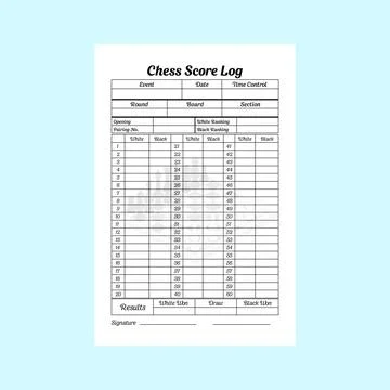 Vector Illustration of Chess Score Log Stock Illustration
