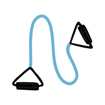 Vector illustration of a chest expander. Stock Illustration