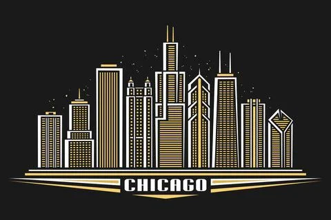 Vector illustration of Chicago Ilustración de archivo