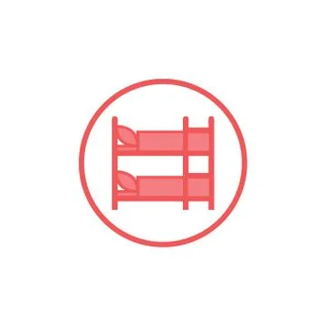 Vector illustration child bed icon logo design Stock Illustration