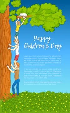 Vector illustration. Childrens Day Illustrazione stock