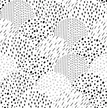 Vector illustration. Children's drawing. Spotted black and white background. Stock Illustration