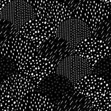 Vector illustration. Children's drawing. Spotted black and white background. Stock Illustration