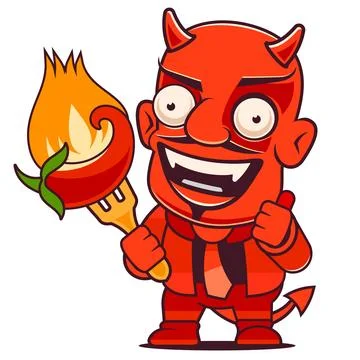 Vector illustration of chilli pepper with fire in engraving style. Vector i.. 스톡 일러스트