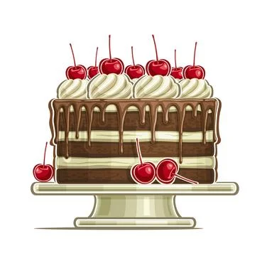 Vector illustration of Chocolate Cake Ilustración de archivo
