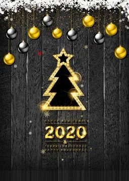 Vector illustration of christmas 2020 Stock Illustration