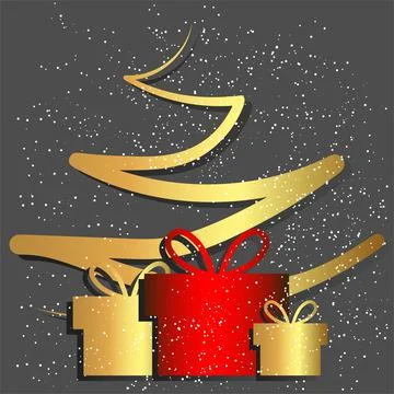 Vector illustration. Christmas and New Year modern minimalistic background. A Stock Illustration