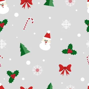 Vector illustration with Christmas elements on a gray background. Stockillustratie