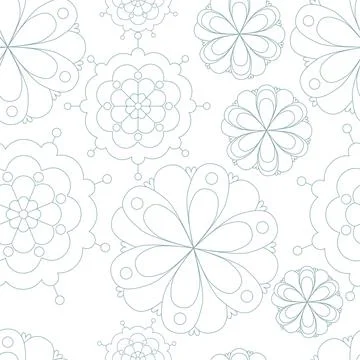 Vector illustration. Christmas pattern with linear snowflakes. Boho pattern. 스톡 일러스트