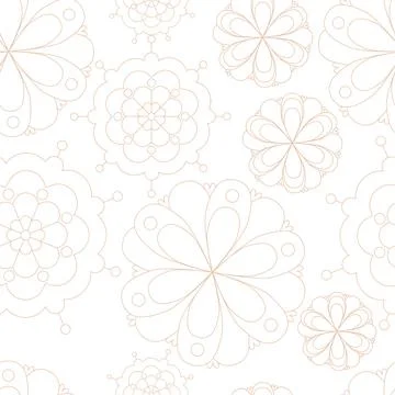 Vector illustration. Christmas pattern with linear snowflakes. Boho pattern. Illustrazione stock