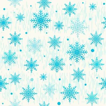Vector illustration of christmas seamless pattern with snowflake 스톡 일러스트
