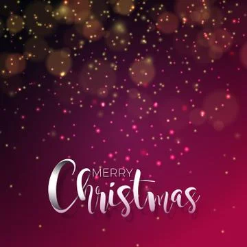 Vector illustration on a christmas theme with glowing lights and typography Illustrazione stock