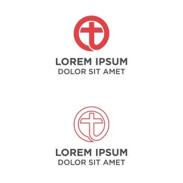 Vector illustration circle and plus symbol icon logo design Stock Illustration