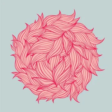Vector illustration of circle made of leaves Illustrazione stock