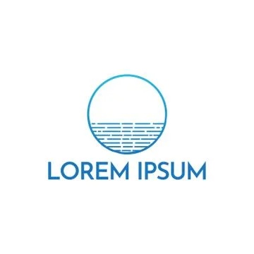 Vector illustration circle with wave abstract icon logo design Stock Illustration