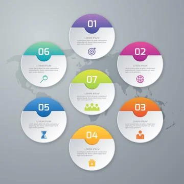 Vector illustration of circles infographics Illustrazione stock