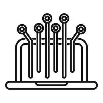 Vector illustration of a circuit board concept icon Illustrazione stock