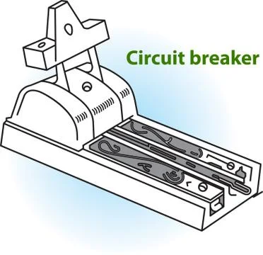 Vector illustration of Circuit Breaker Stock Illustration