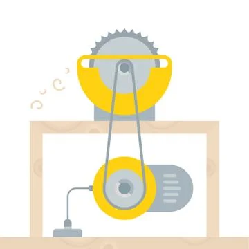 Vector illustration of the Circular saw Stock Illustration