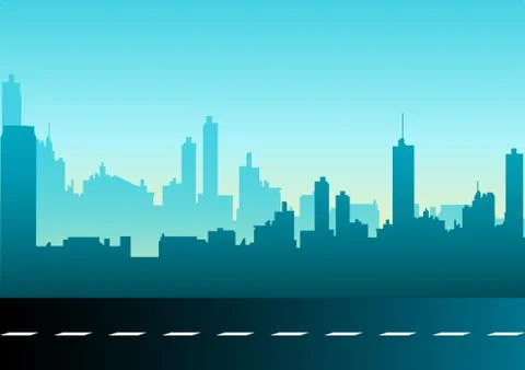 Vector illustration of a cityscape Stock Illustration