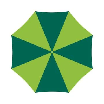 Vector illustration of classic elegant opened umbrella isolated on white Stock Illustration