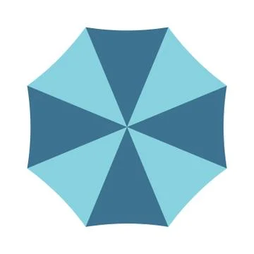 Vector illustration of classic elegant opened umbrella isolated on white Stock Illustration