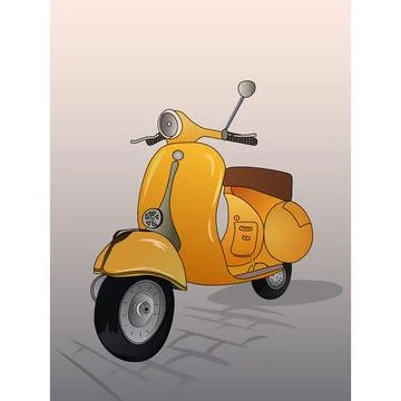 Vector Illustration of Classic Motorcycle Stock Illustration