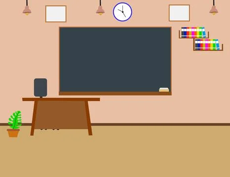 Vector illustration of classroom. Illustrazione stock