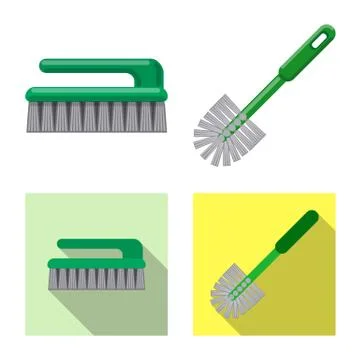 Vector illustration of cleaning and service logo. Set of cleaning and household Illustration