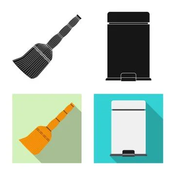 Vector illustration of cleaning and service symbol. Collection of cleaning and イラスト素材