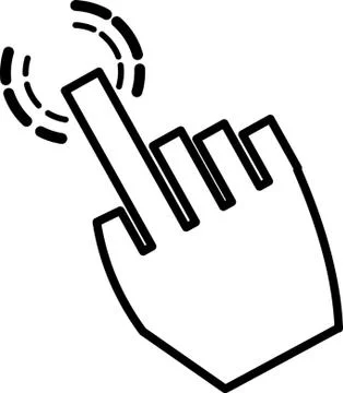 Vector illustration of a click hand icon pointer 스톡 일러스트
