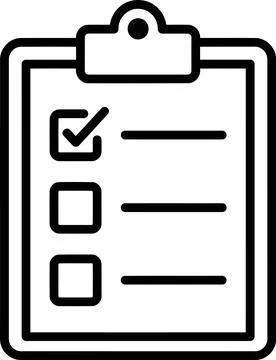 Vector illustration of a clipboard with checklist and checkmark icon for bu.. Stock Illustration