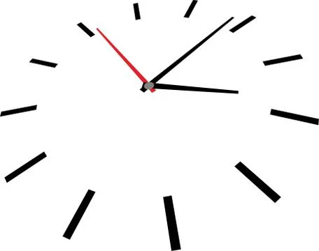 Vector illustration of clock face Stock Illustration