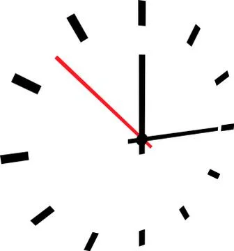 Vector illustration of clock face 스톡 일러스트