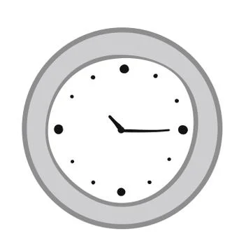 Vector illustration clock. Hand drawn. Stock Illustration