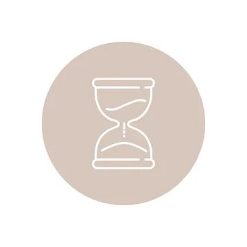 Vector illustration. Clock icon. Colored round icon on isolated on white Stock Illustration