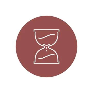 Vector illustration. Clock icon. Colored round icon on isolated on white ba.. Stock Illustration