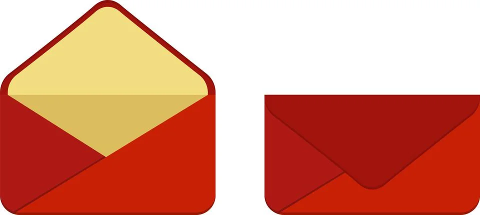 Vector Illustration of Closed and Open Envelope Icon Stock Illustration