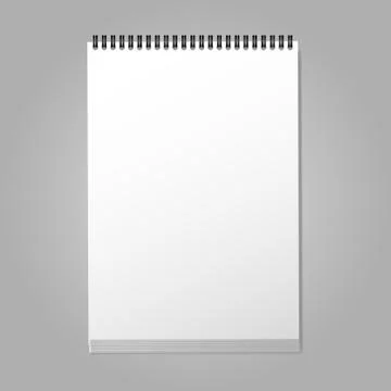 Vector illustration of closed notebook a4. Realistic note. Illustrazione stock