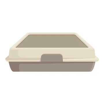 Vector illustration of a closed styrofoam takeout container, isolated on a white Stock Illustration