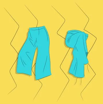 Vector illustration of clothes, color drawing, vector Stock-Illustration